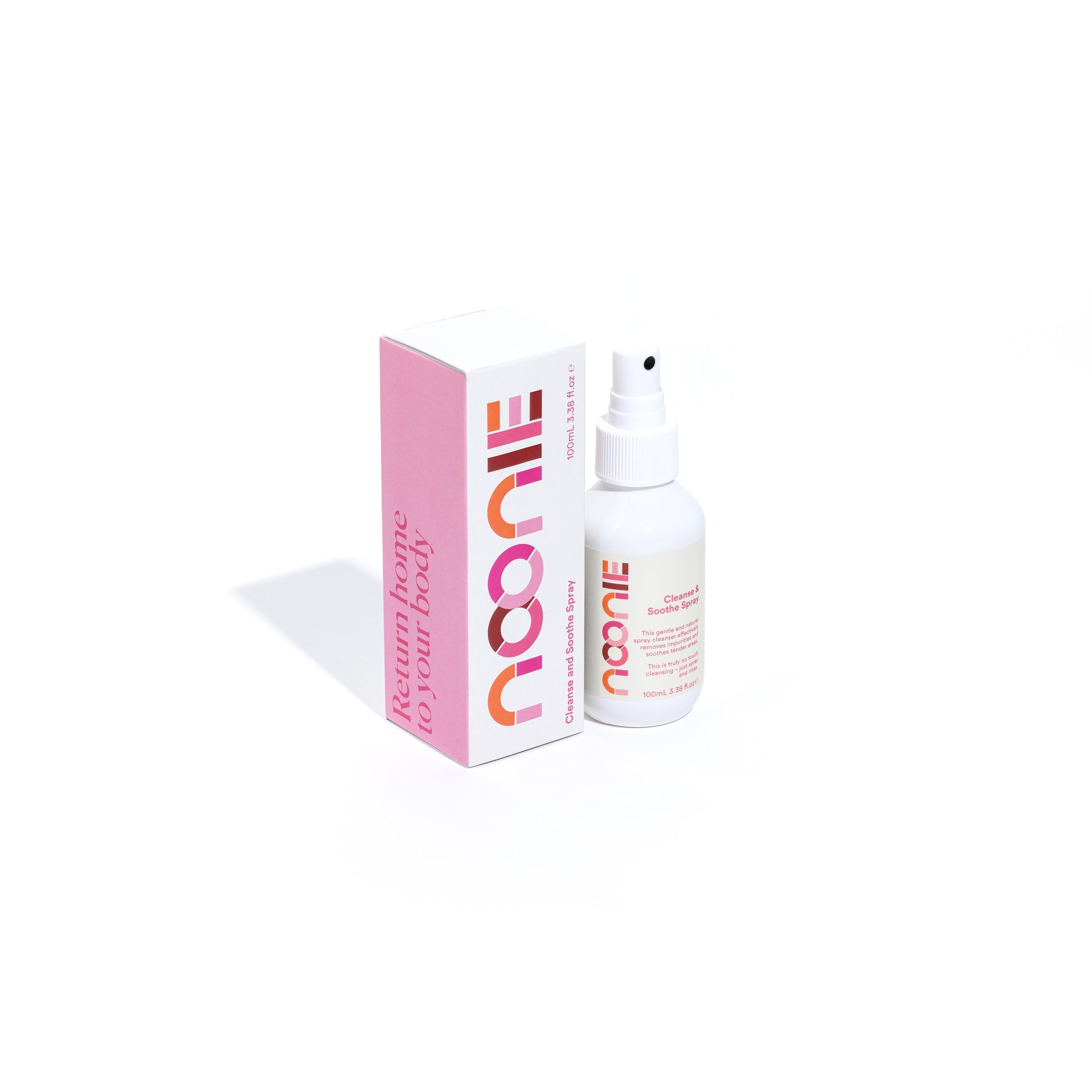 Noonie Cleanse and Soothe Perineal Spray with Packaging